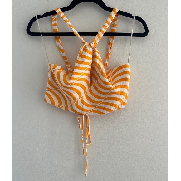 Zara Print Halter Crop Top - Picture 3 of 5